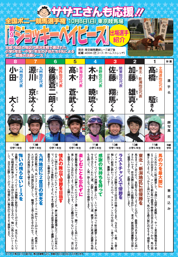 JRA（日本中央競馬会） - 今週は3日競馬開催です！7日（土 