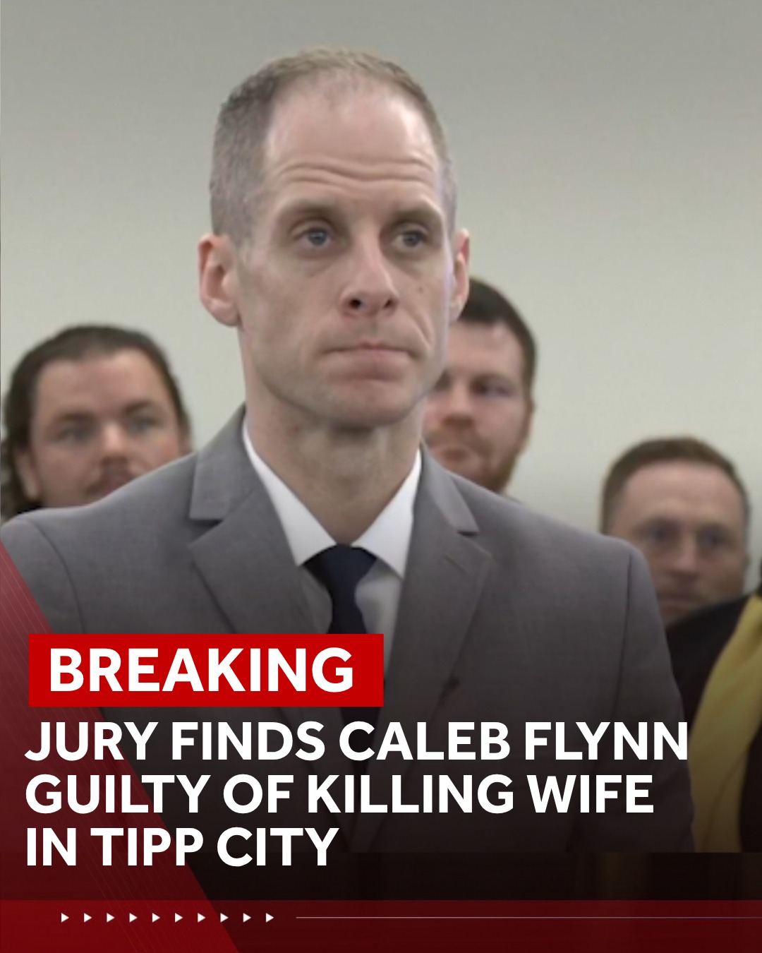 BREAKING: Caleb Flynn, the former pastor and American Idol contestant, has been found guilty of all charges in the death of his wife in Tipp City, Ohio. https://www.wlwt.com/article/verdict-watch-jur