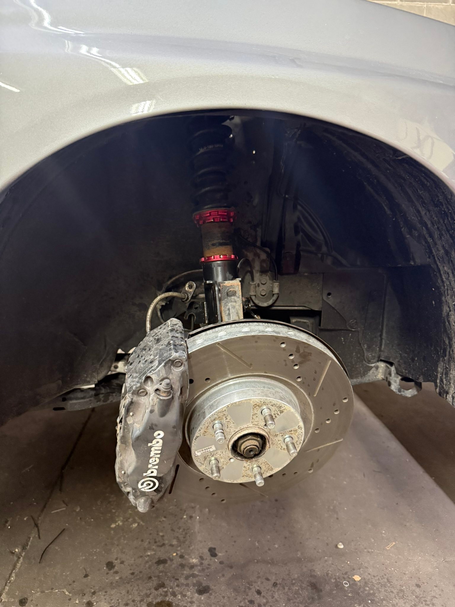 USDM STI front strut brace installation
