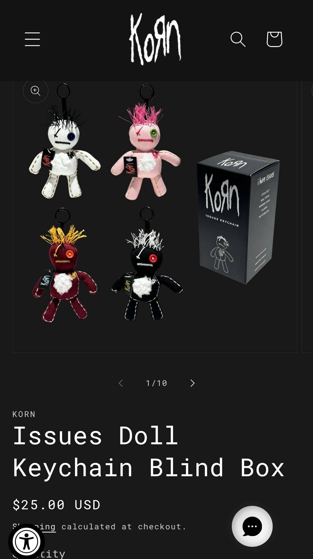 ぬいぐるみ ISSUES Korn キーホルダー 白 KEYCHAIN