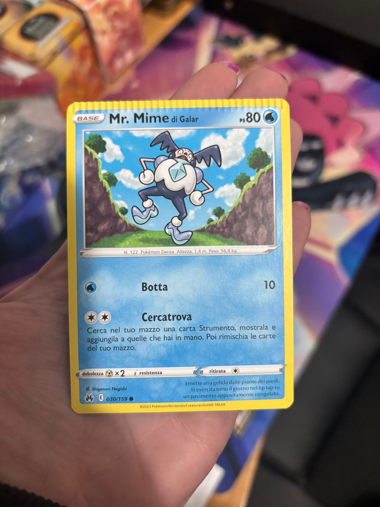 galarian mr mime pokemon card Mr. Rime (036/189) (Thank You Promo) [Sword & Shield: Darknes Colorless Icy Snow (30) Weakness Metal 2 Resistance None None Retreat Cost Pokemon Trading Card Game Crown