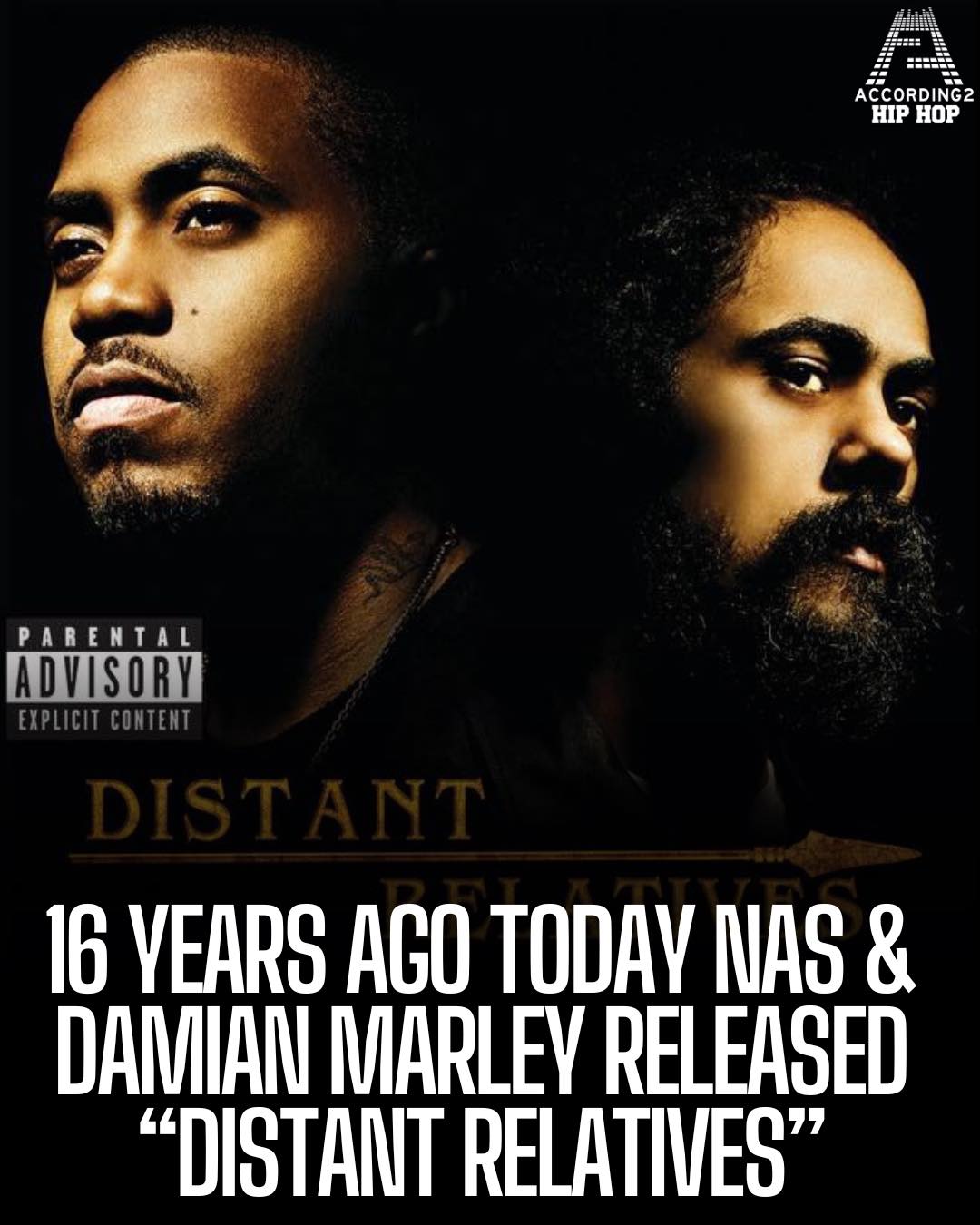 9 years ago today Nas & Damian Marley released their collaborative