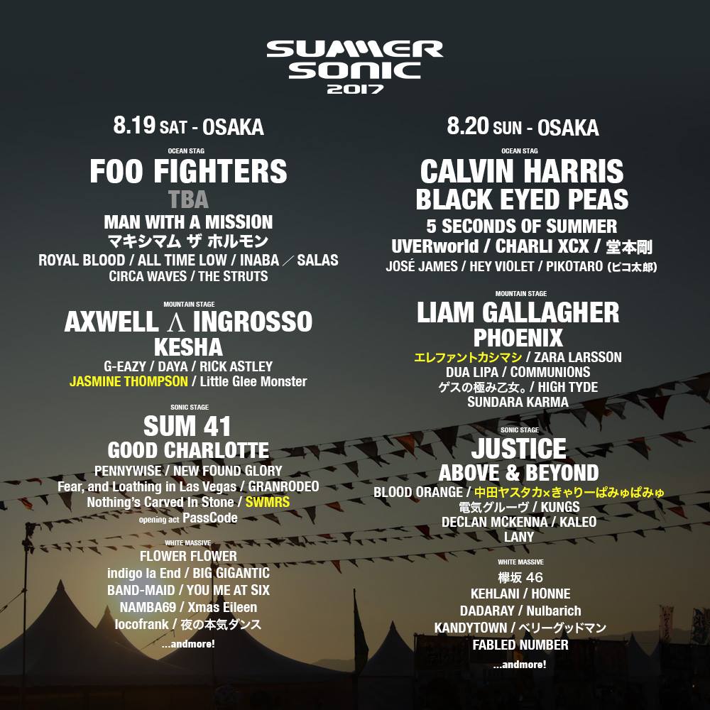 Just announced - Summer Sonic, Japan Ticket info : www.summersonic