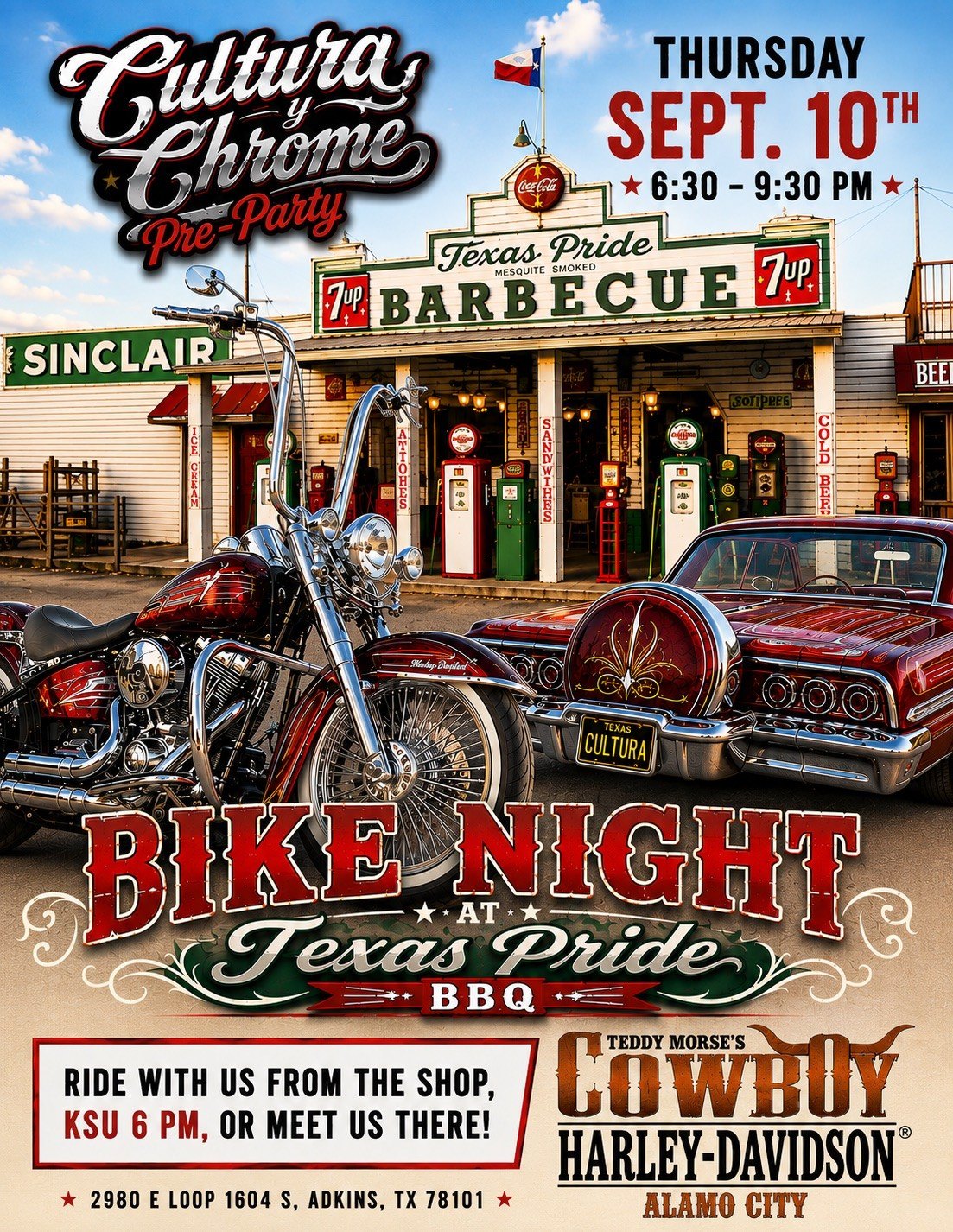 Texas Pride Barbecue's bike night tomorrow