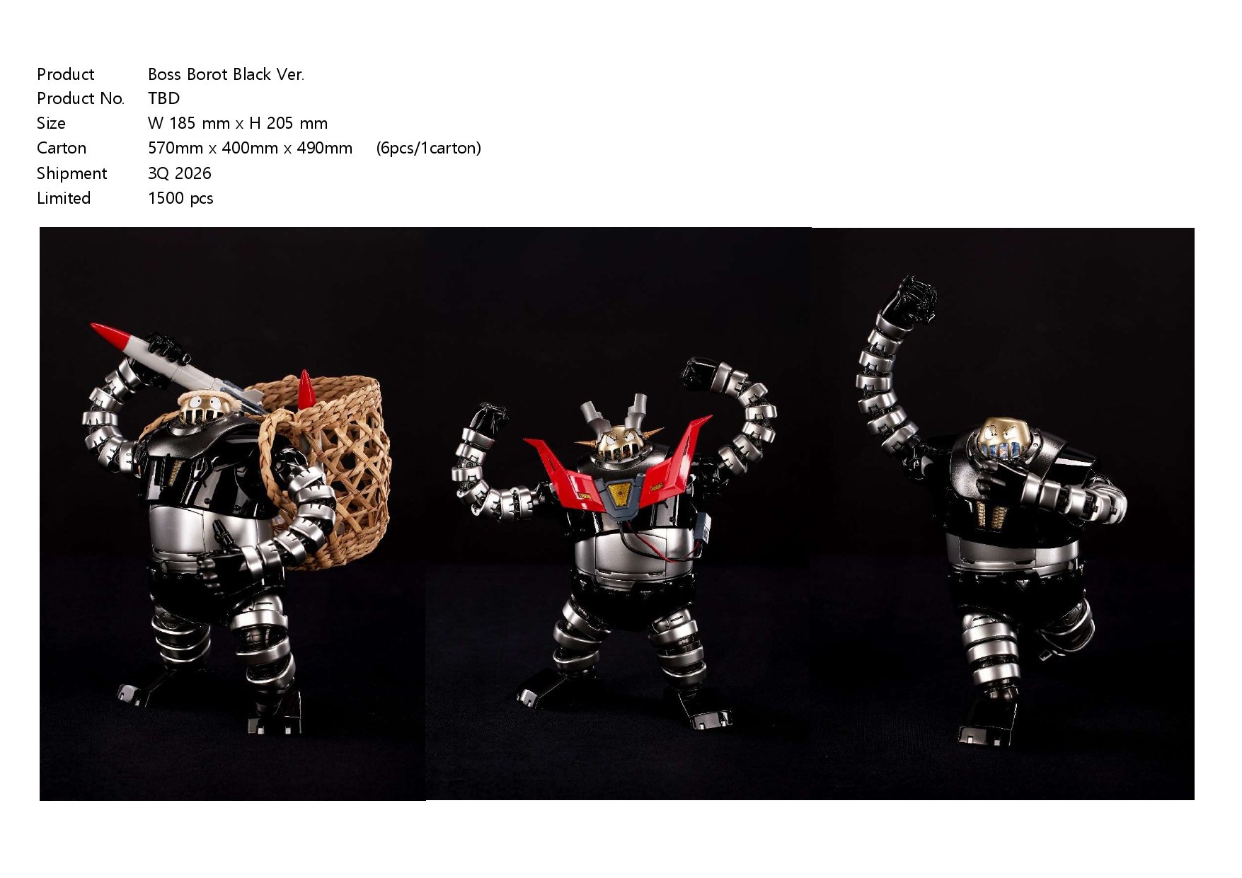 XL-Shop.com - PREORDER NOW BLITZWAY 魔神Z系列限量版BOSS BOROT 黑色