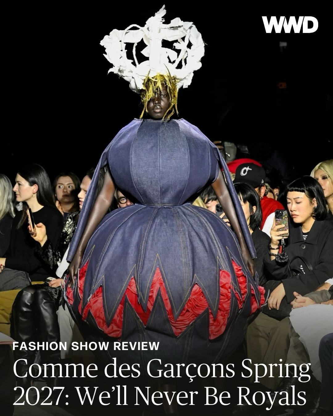 Jeans on the @CommedesGarçons runway ? Rei Kawakubo, who usually