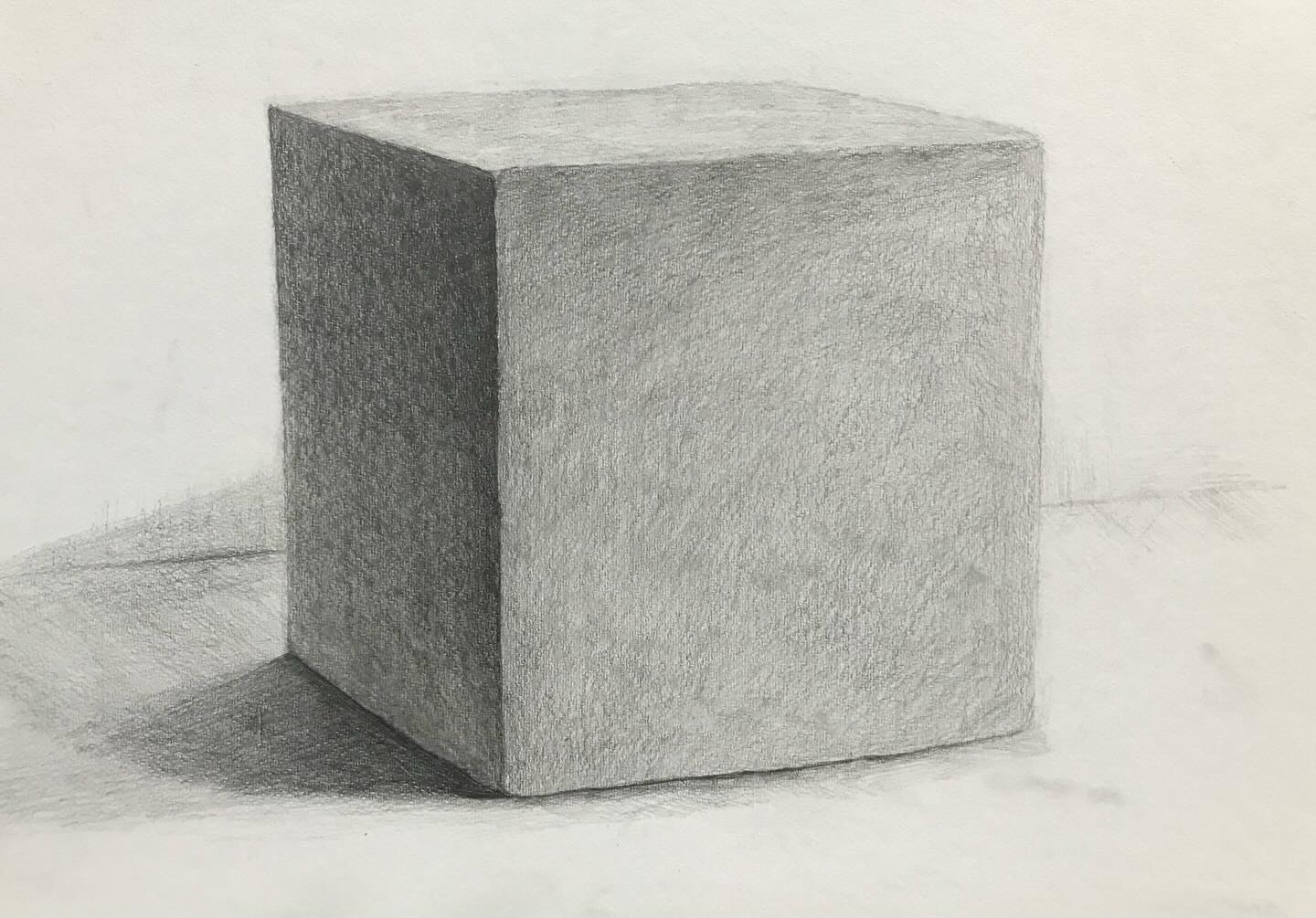 幾何 石膏 素描 アトリエ絵楽 - 球体をデッサン 鉛筆デッサン 幾何形態 