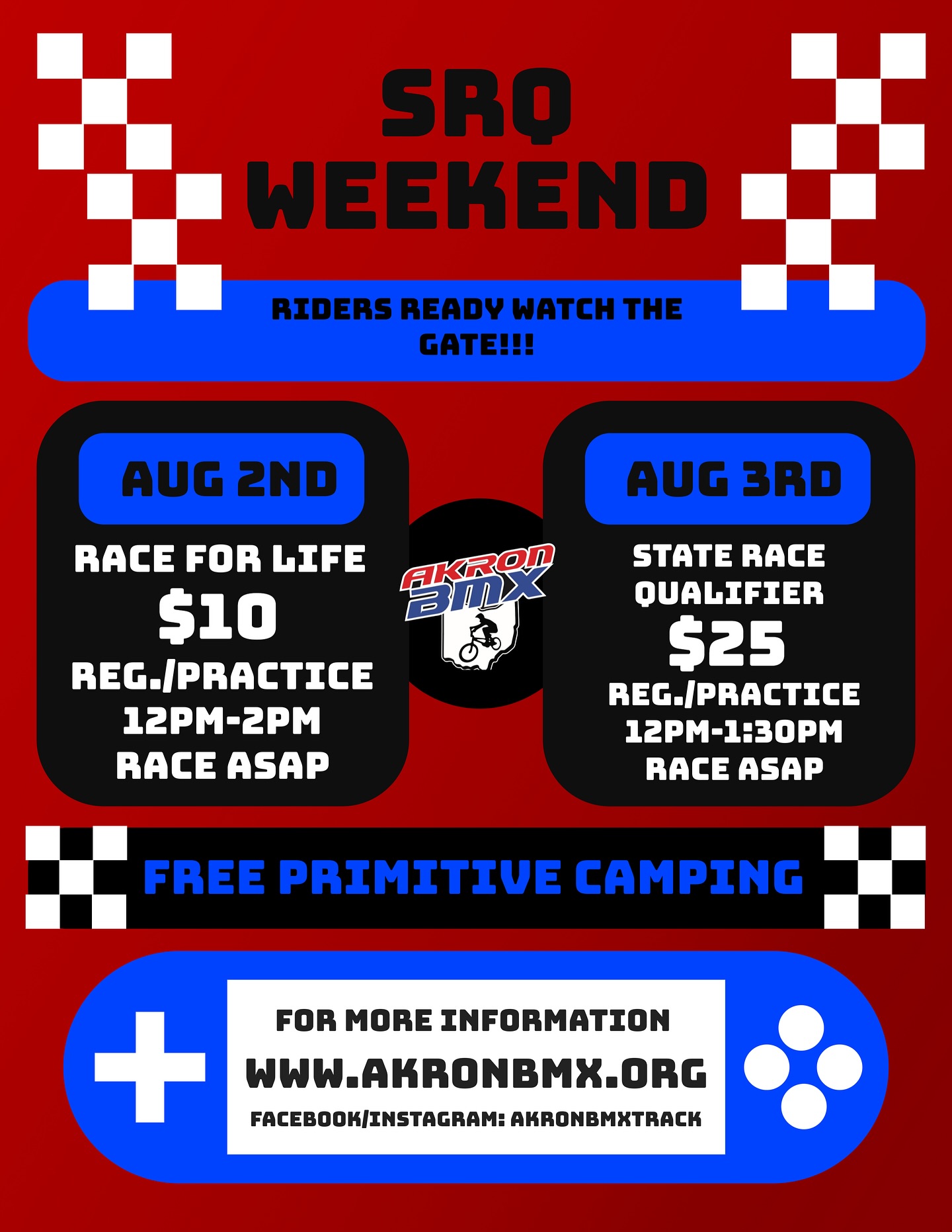 Akron BMX Track - 🏁 SRQ WEEKEND at Akron BMX! 🏁 📢 Riders,... | Facebook