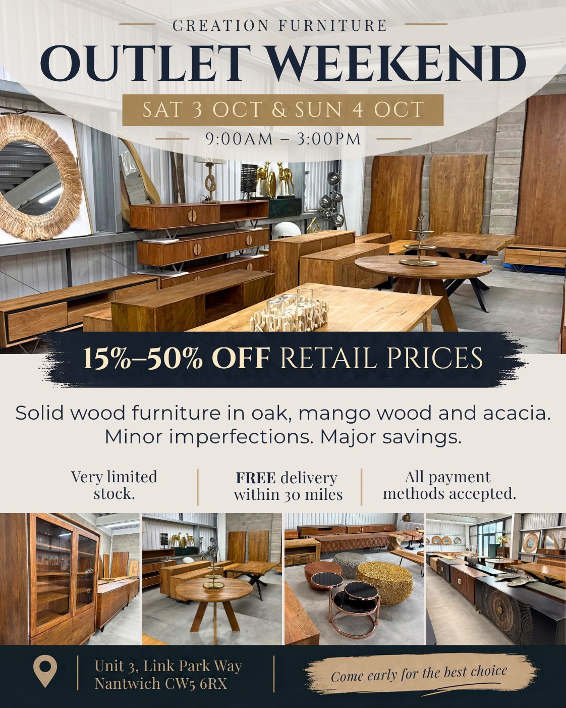 Outlet Weekend at Creation Furniture
