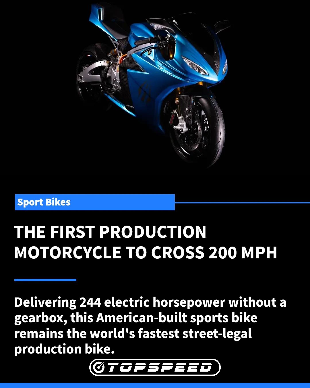 Delivering 244 electric horsepower without a gearbox, this