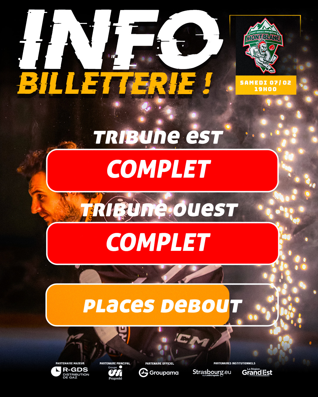 Etoile - 🔔 INFO BILLETTERIE 🔔 Il ne reste plus que des places debout ...