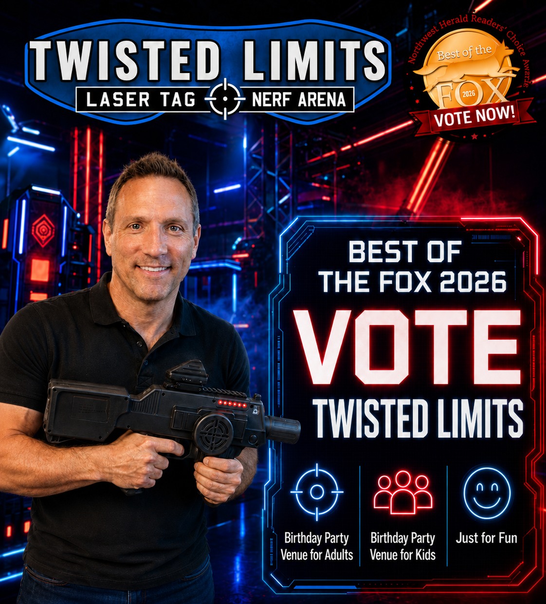 Twisted Limits Laser Tag Arena | McHenry IL