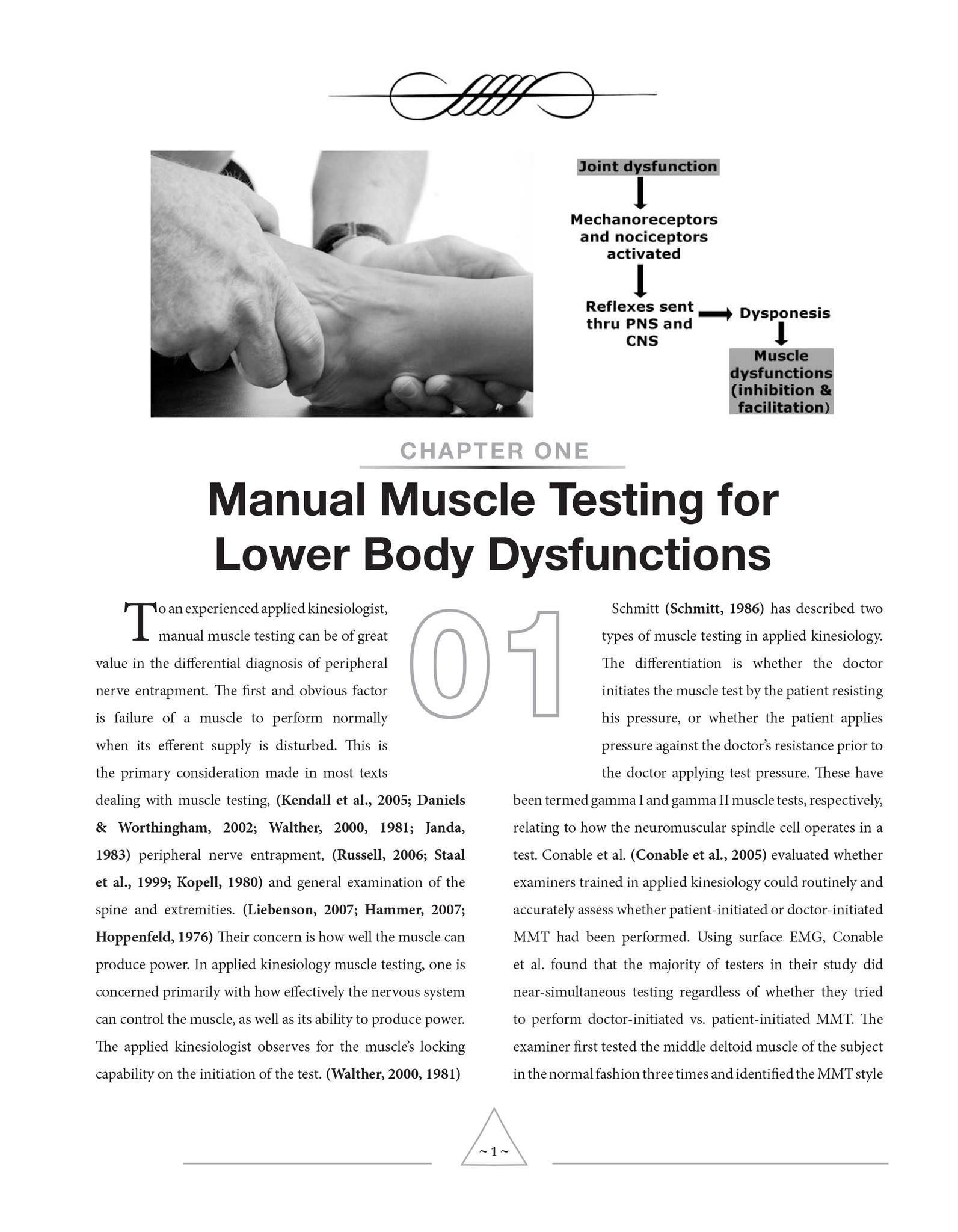 Applied Kinesiology and Systemic Conditions of Lower Body 