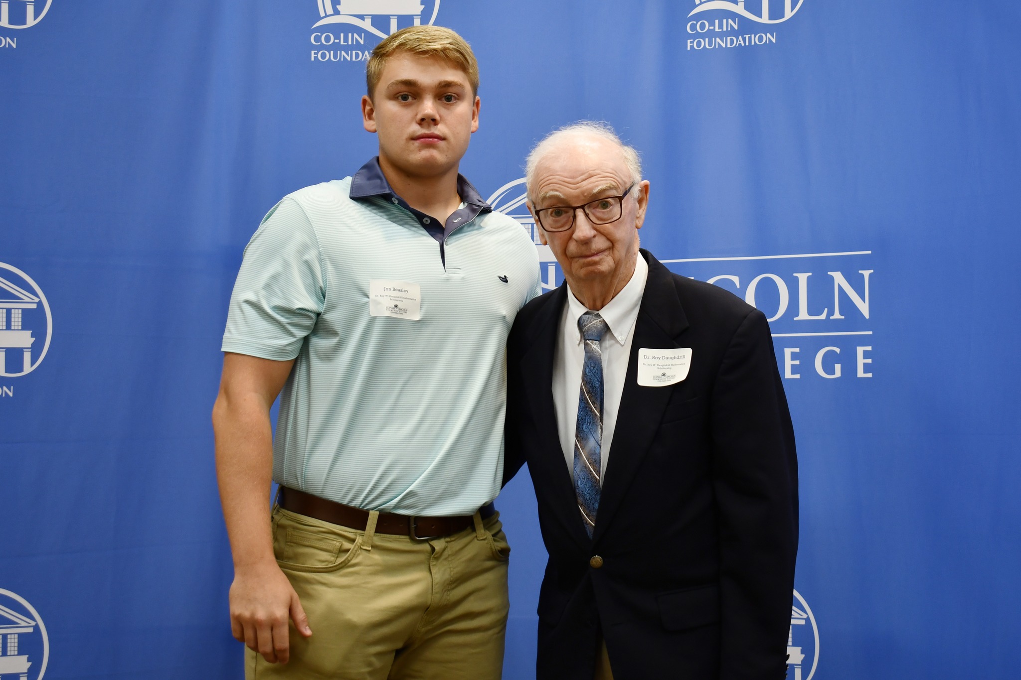 Co-Lin - Jon Beasley (left), pictured with scholarship representative ...