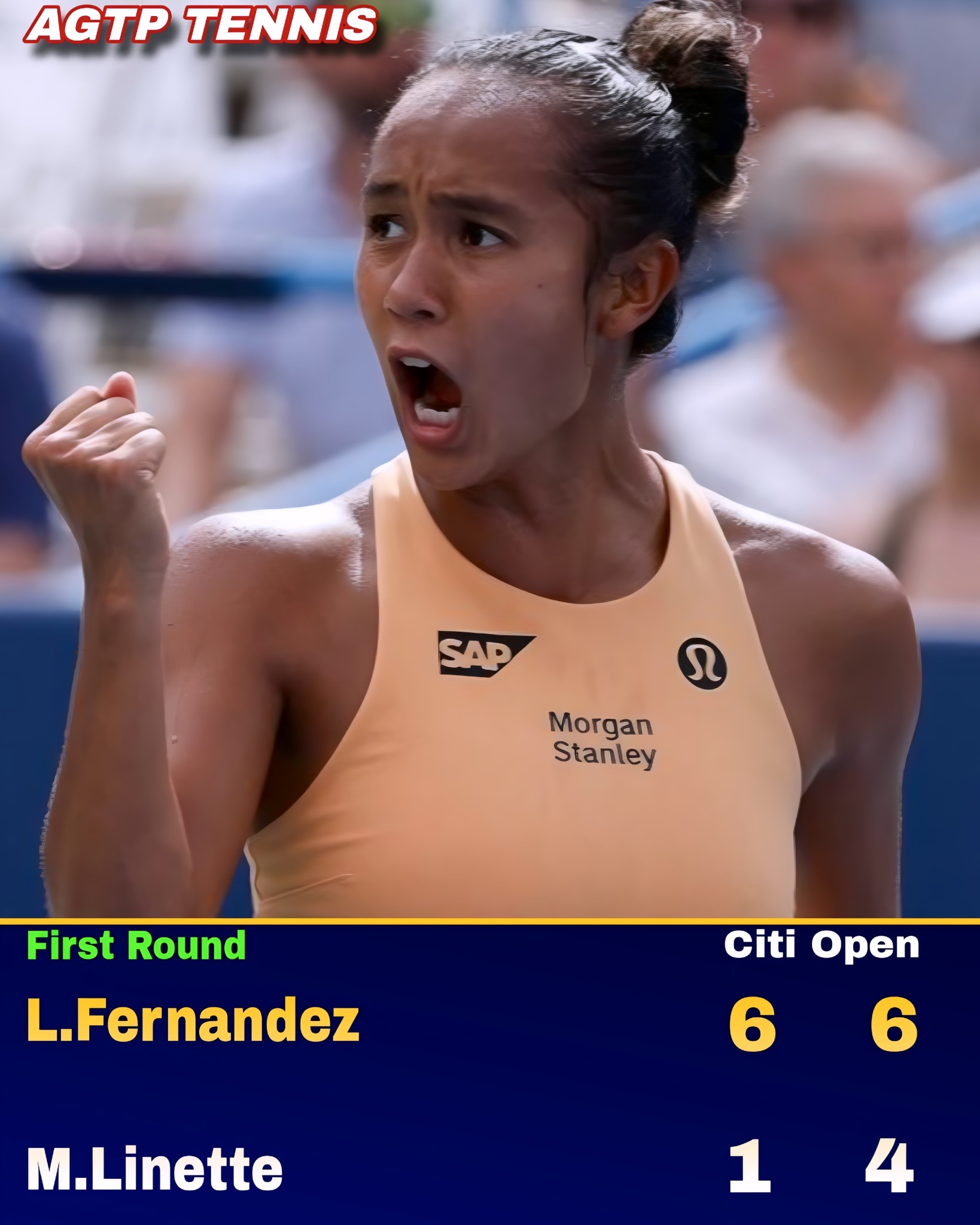 🇨🇦 Leylah Fernandez is off to a flying start at the Citi Open