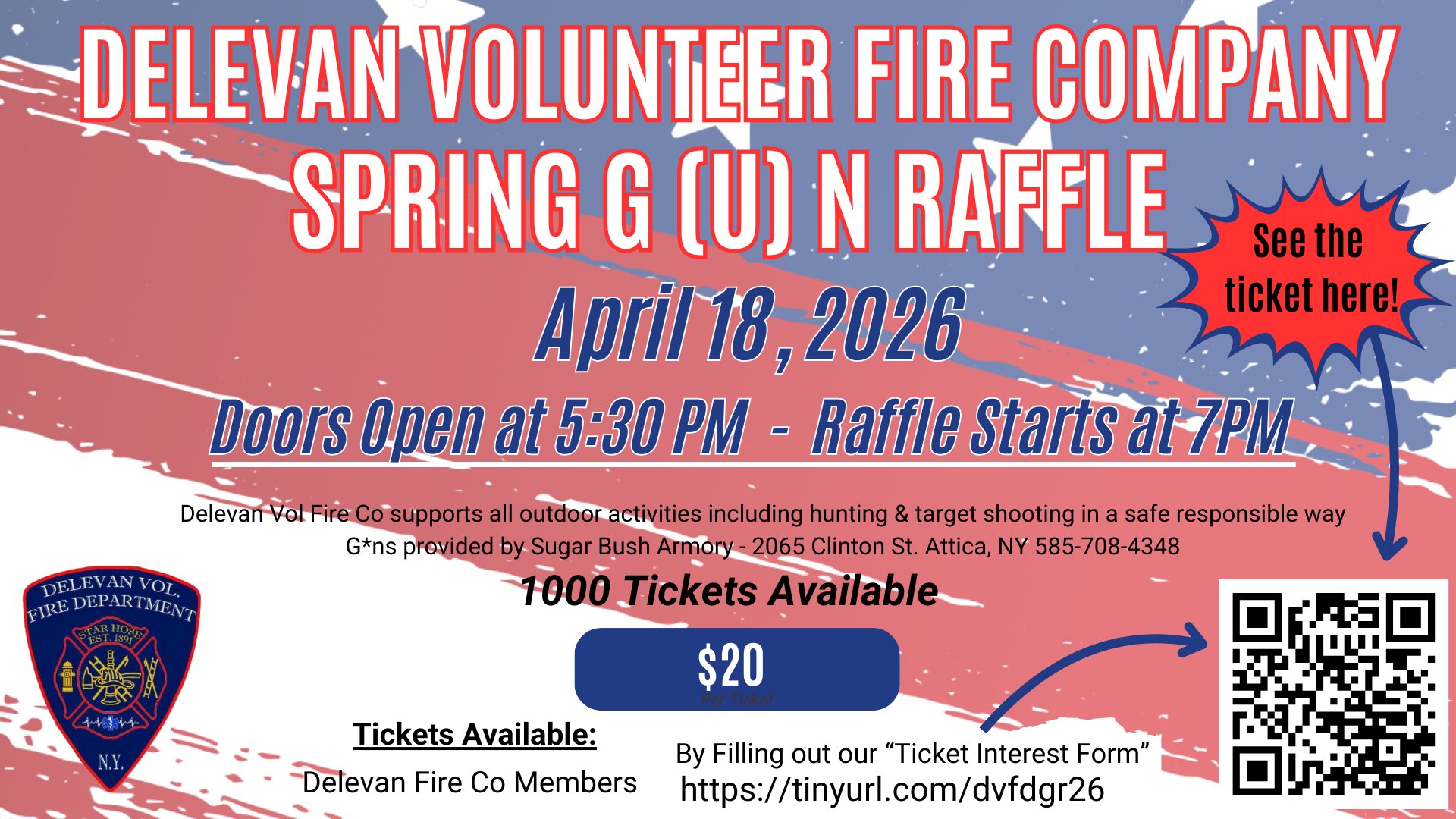 Delevan Fire Co. Spring G*N Raffle