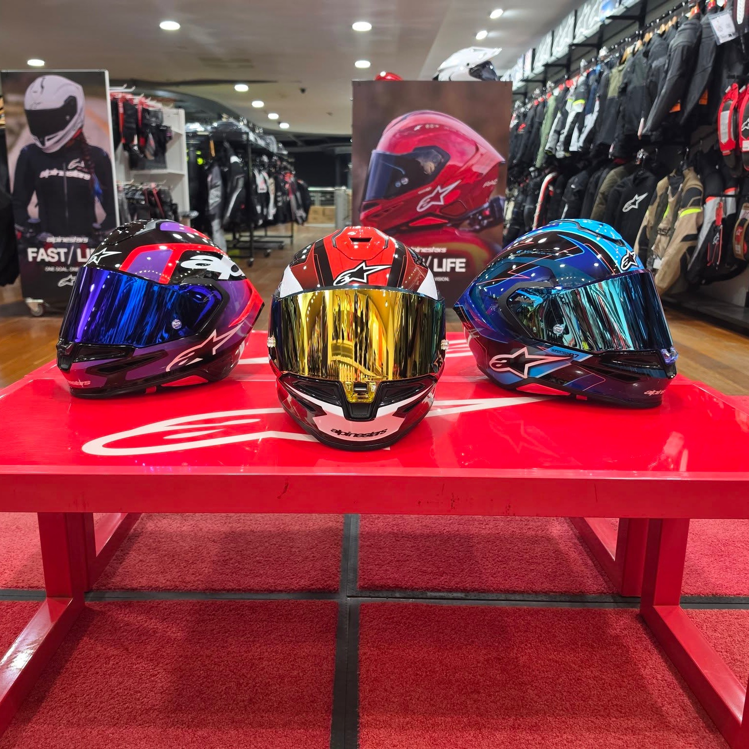 Alpinestars Supertech R7 and R10 Iridium Visors available at Bikebiz