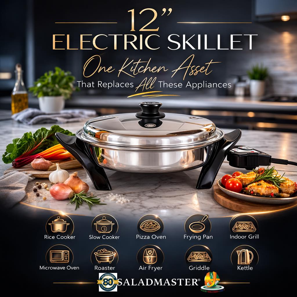 Saladmaster 12-inch electric oil core skillet benefits