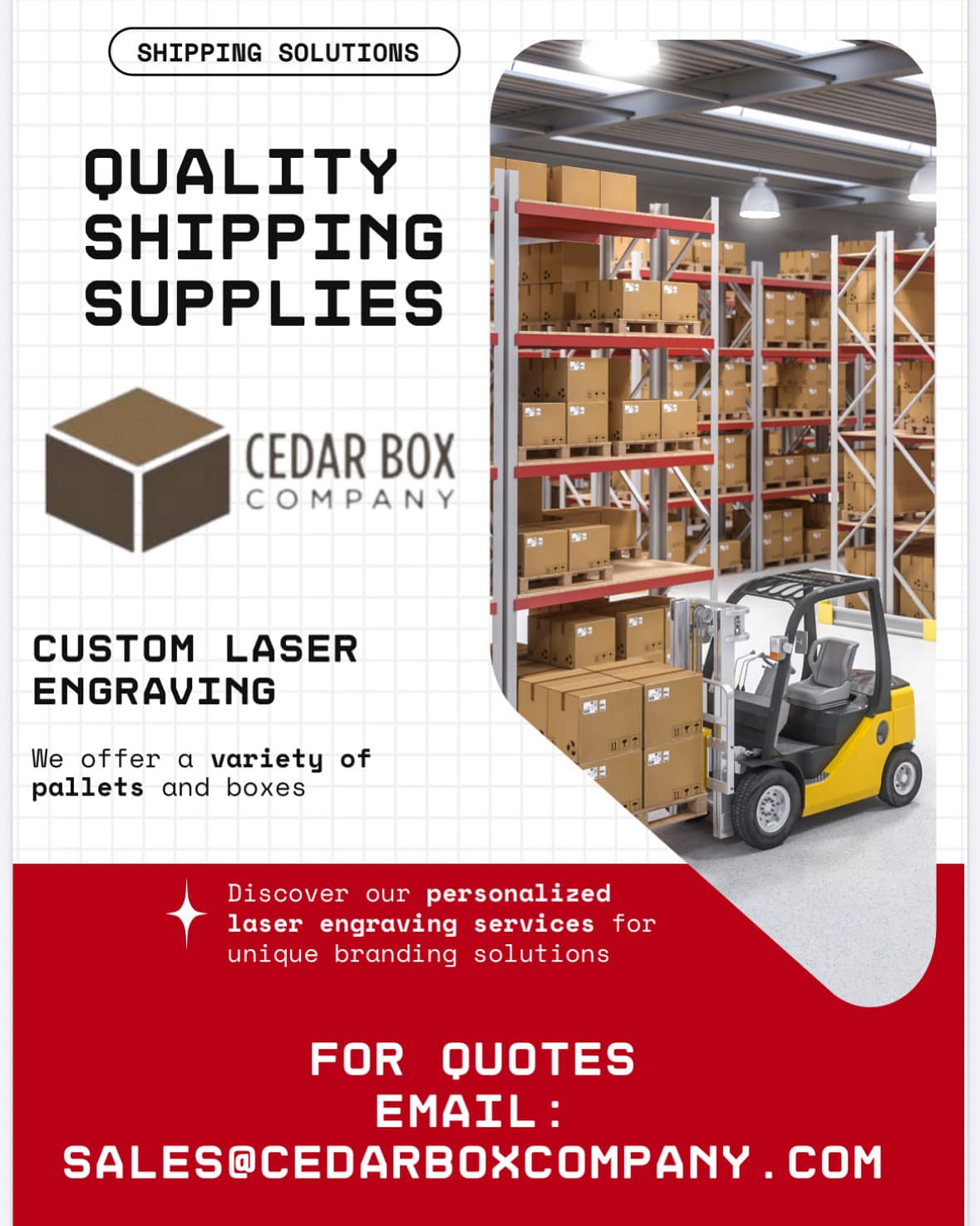 Shipping solutions at: CEDAR BOX... - Cedar Box Company | Facebook