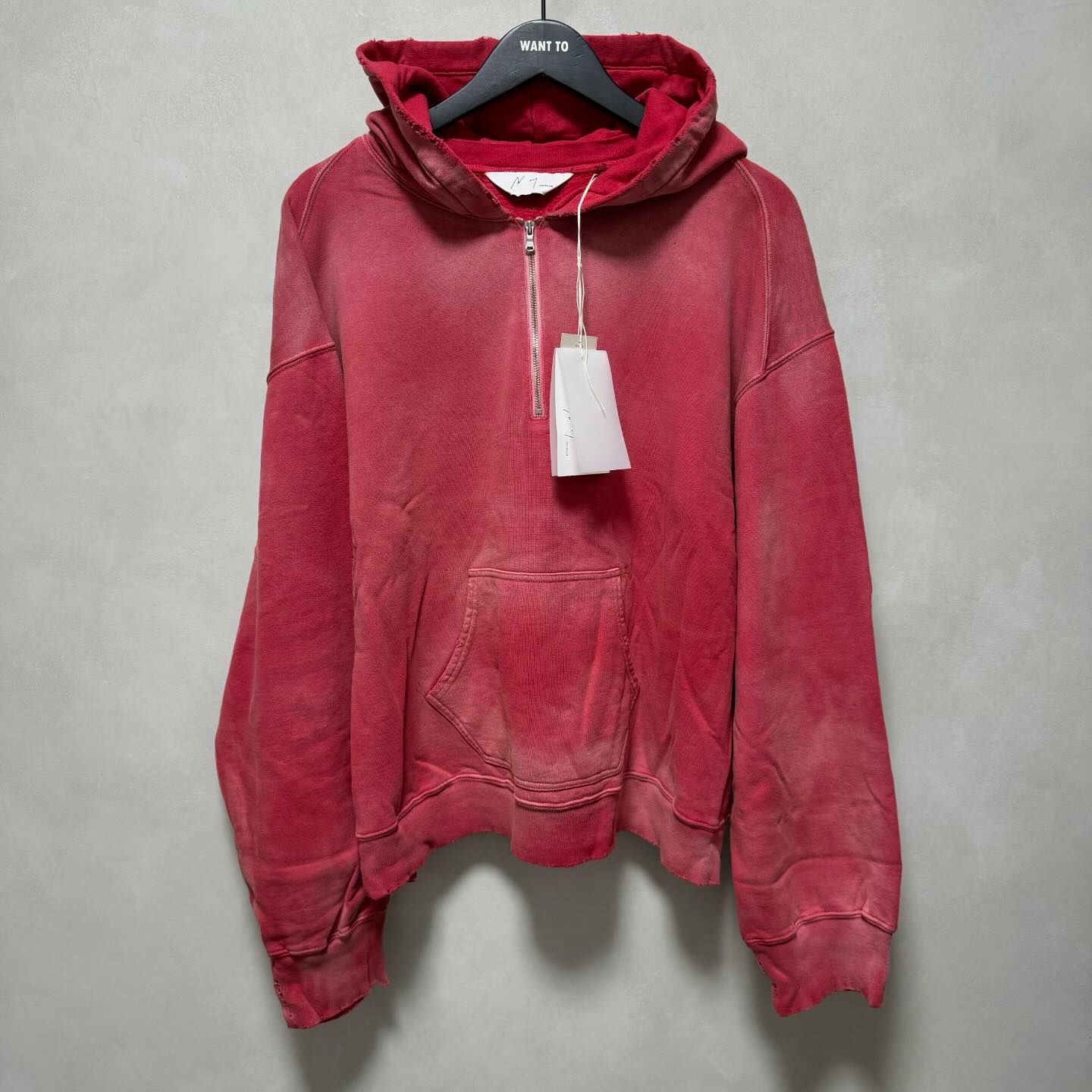 ANCELLM LIGHT LOOP ZIP HOODIE SIZE:1-3 這款半拉鍊連帽衫採用比以往 