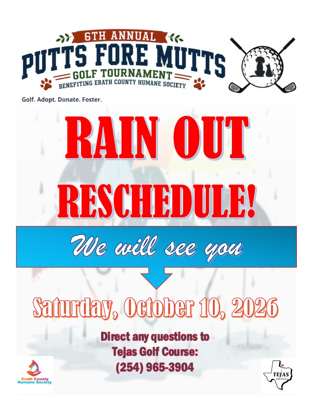 Putts Fore Mutts golf tournament rescheduled to Oct 10 2026