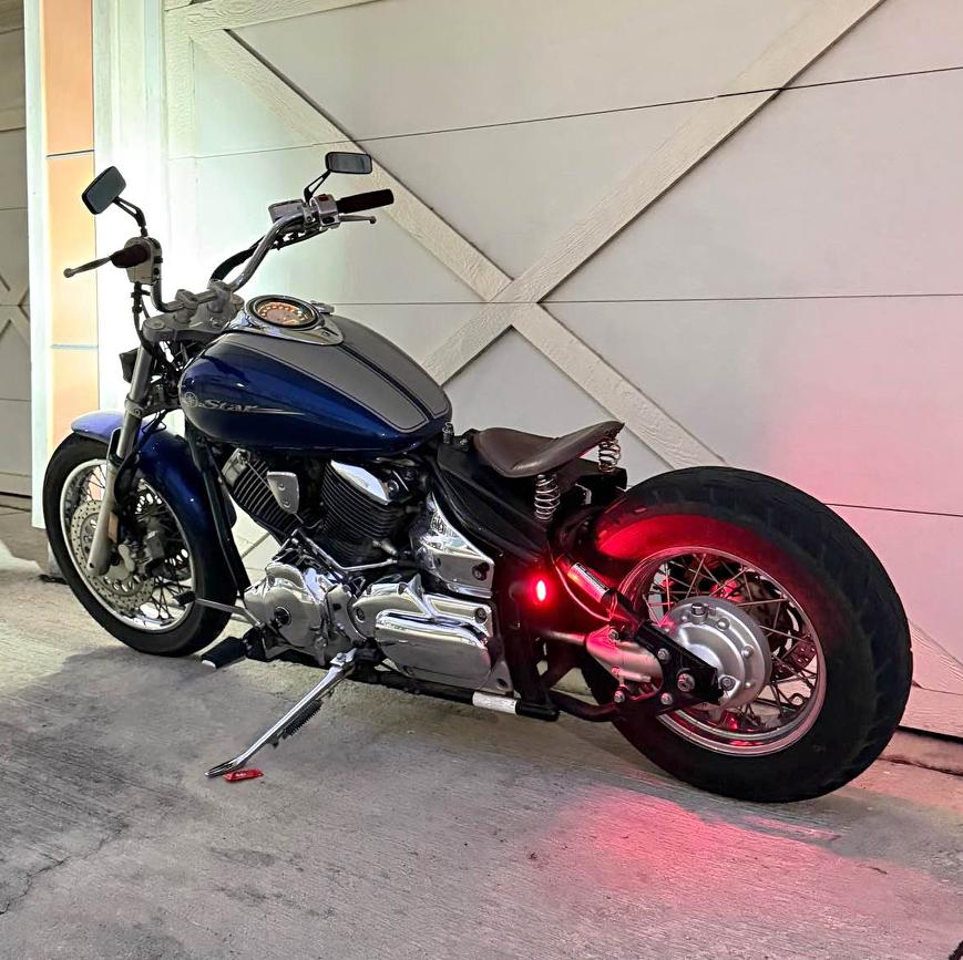 100W 7 LED Headlight + 40W Passing Light + Ring Mount Chrome For Yamaha V- Star
