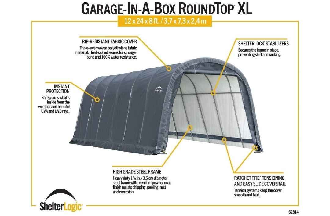 12x24x8 Round top Garage in a Box - Storage Sheds - Port Perry, Ontario ...