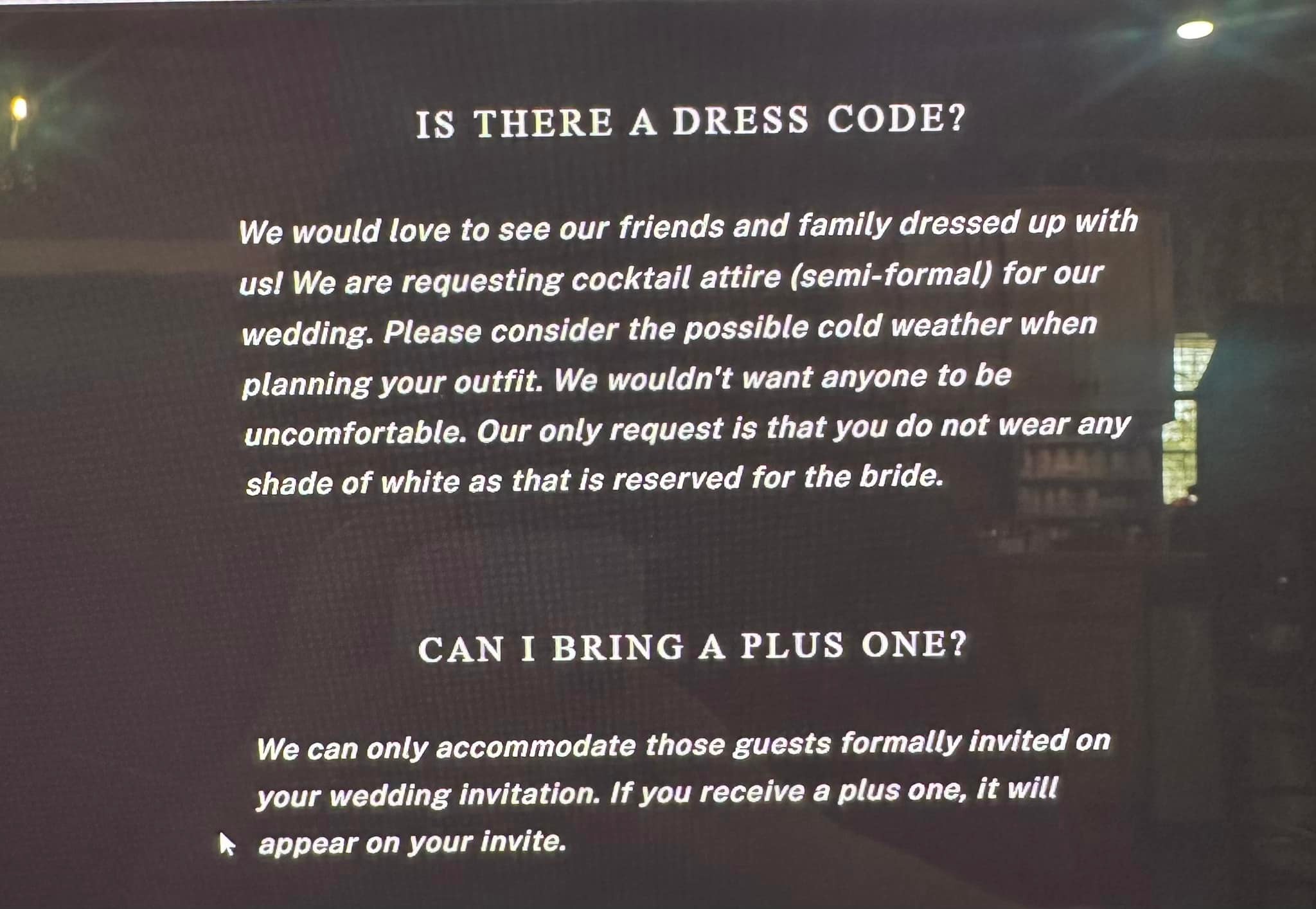 how to word formal dress code on wedding website What should be included in a Q&A section? Clearance:No|TOPS
