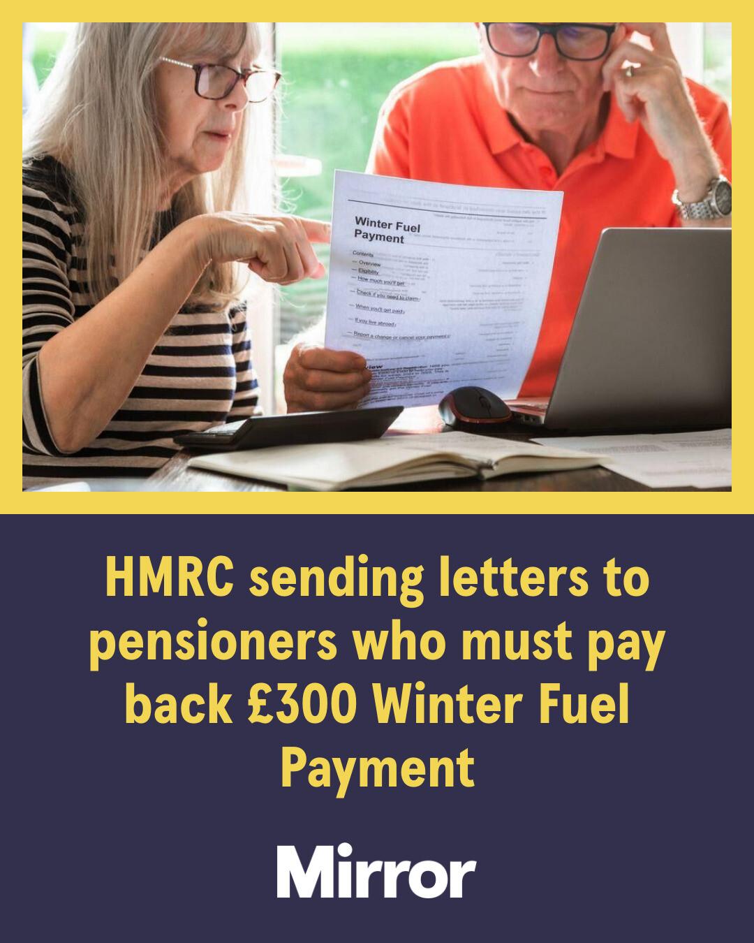 Mirror - HMRC has started writing to millions of pensioners who will ...