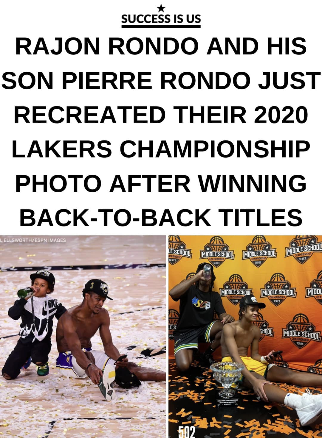 Black&Brown - Like father, like son 🏆 ️ Rajon Rondo and his son Pierre ...