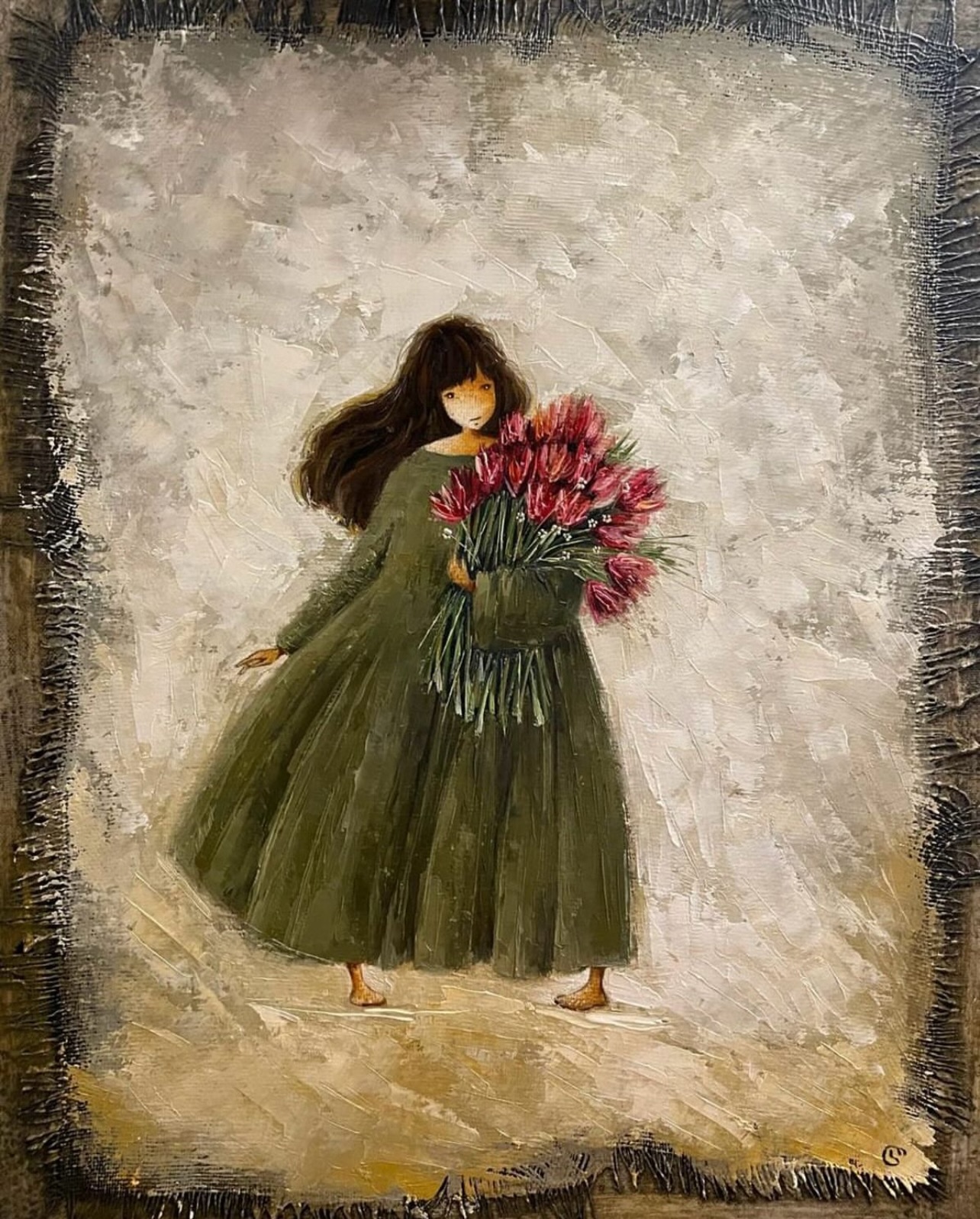 Irma Kukhianidze Oil on Canvas 50x40 cm