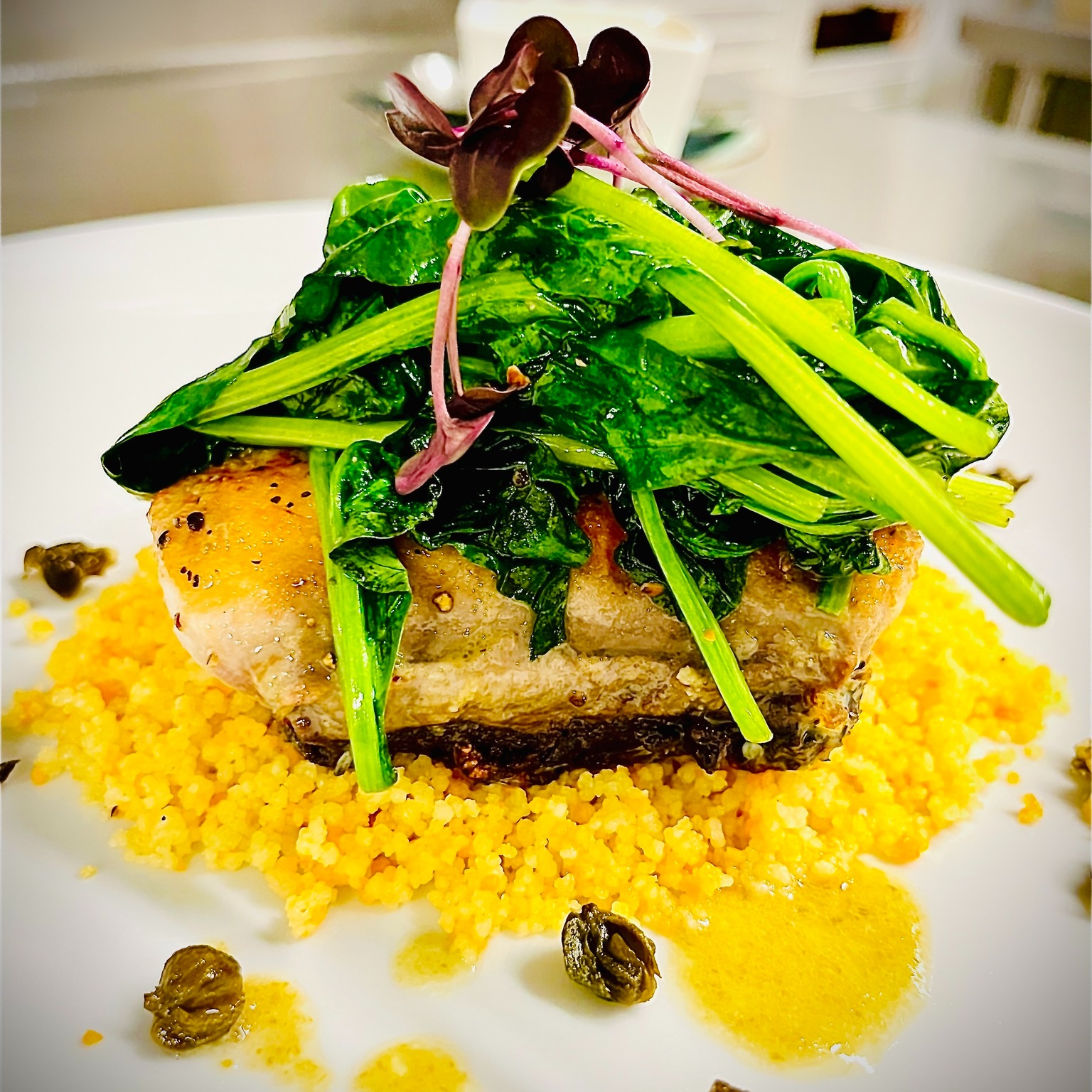 Ambrogia - Fresh mahi fillet from Sam Rust Seafood, cooked just right ...