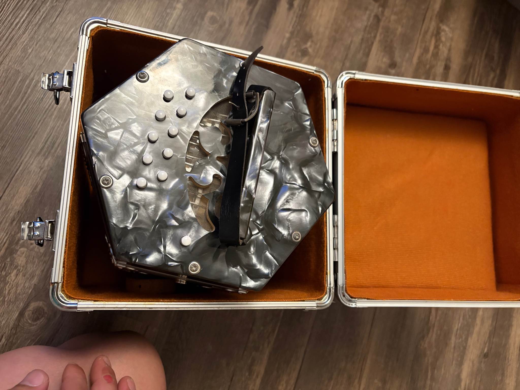 Morelli Black Pearl Anglo Concertina GC in Hard Case, Tested & Works ...