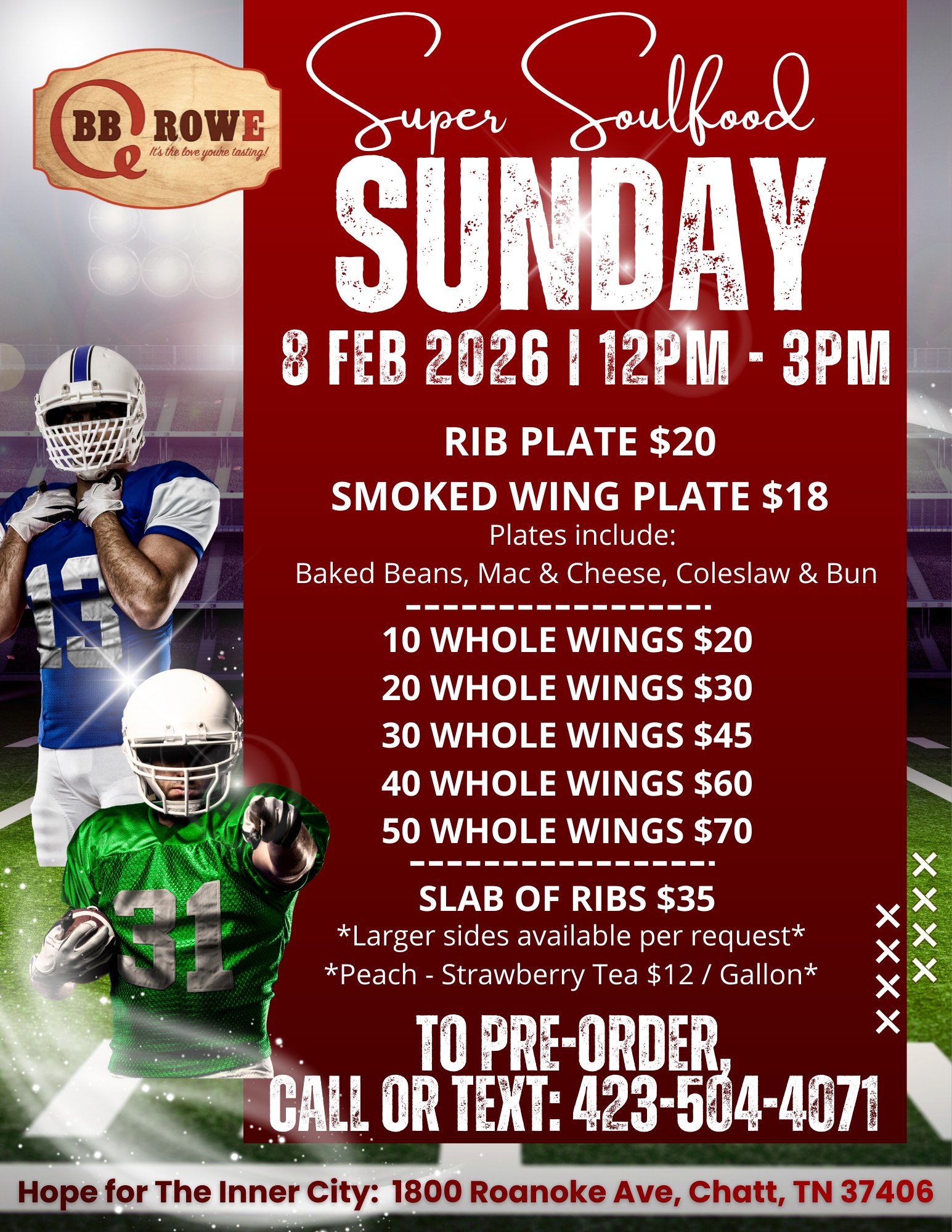 🍽️ Soul Food Sunday is HERE! 🍽️... - BBQ ROWE and Catering | Facebook
