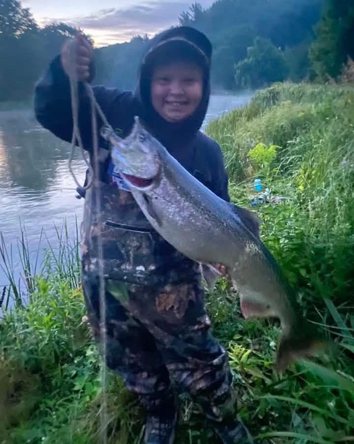 Jeffery Krenz.-My boys first salmon 🎣 Congratulations young man
