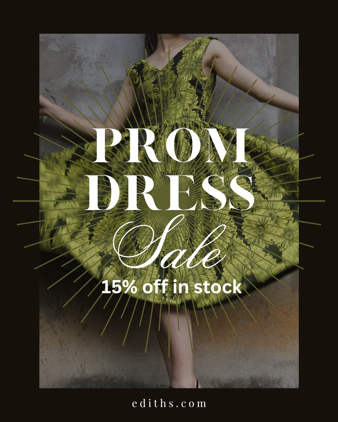 Edith's Formal Wear LLC 15% off in-stock prom dresses today