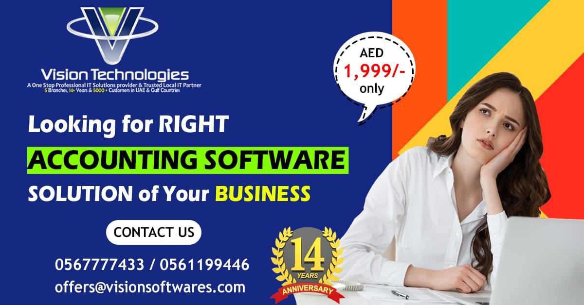 Vision - Accounting Software Contact Us: +971-567777433 /+971-561199446 ...