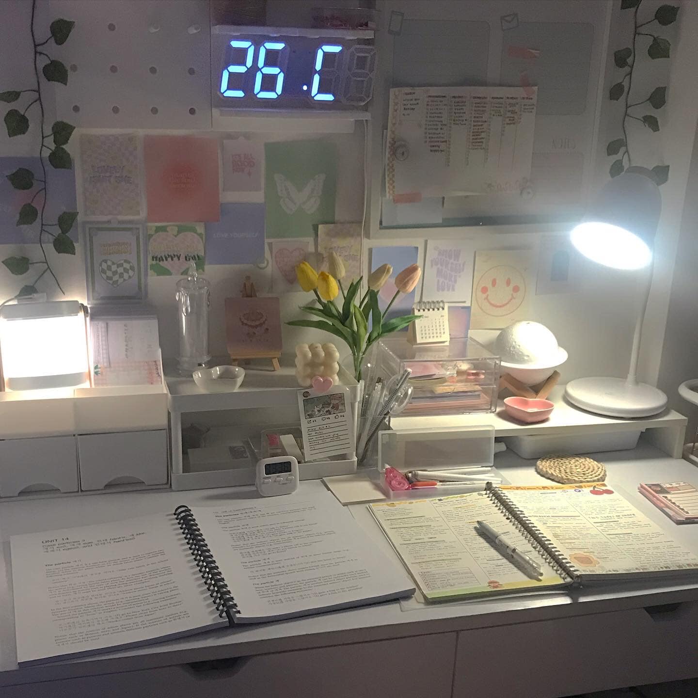 Current study table rn. Messy but... - Schrewbari Studio