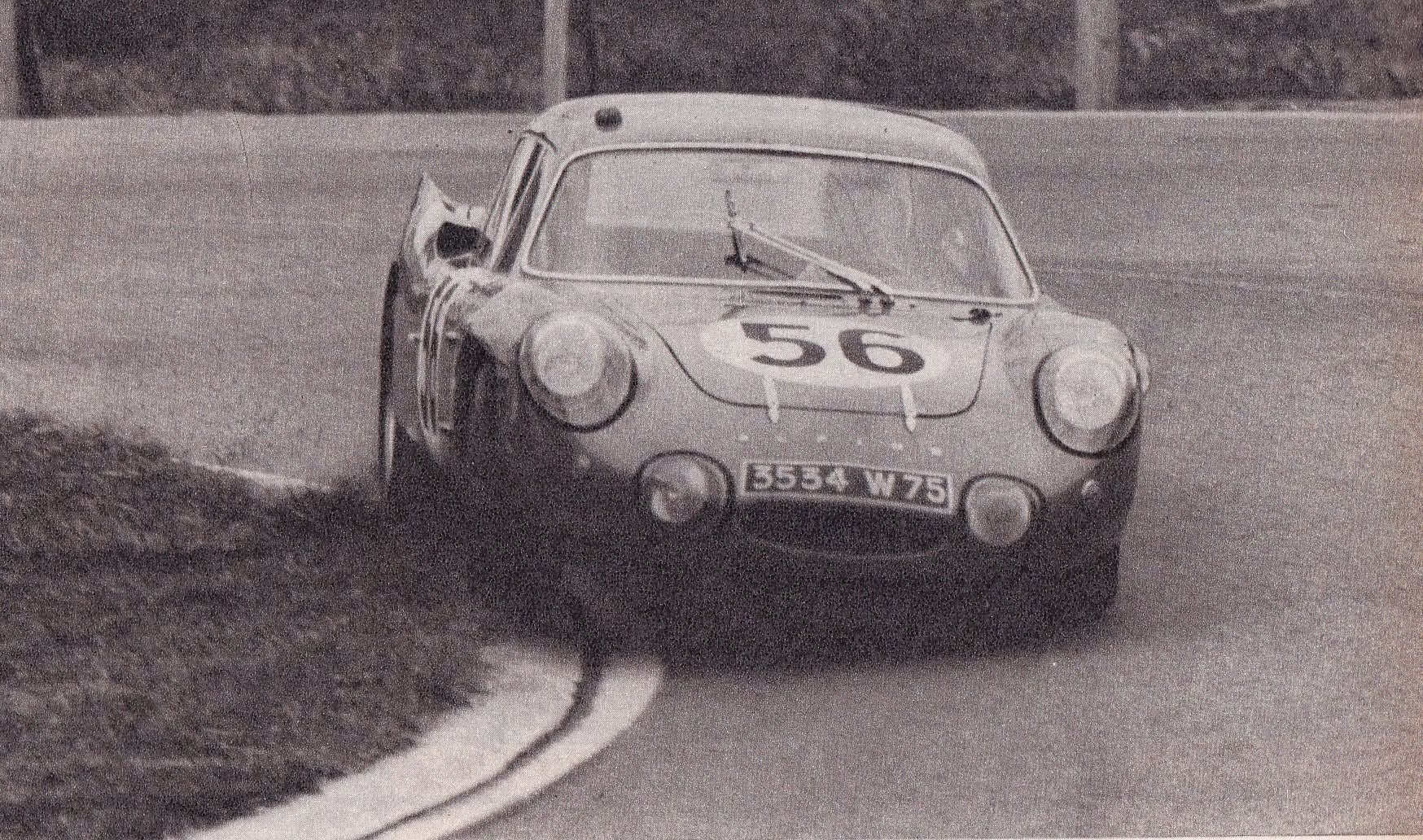 The Alpine-Renault prototype, driven by Mauro Bianchi, in action
