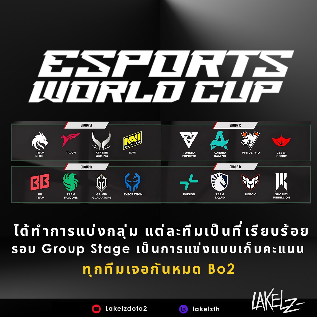 Lakelz - 📃รายการ Esports World Cup 2025 หรือ Riyadh Master... | Facebook