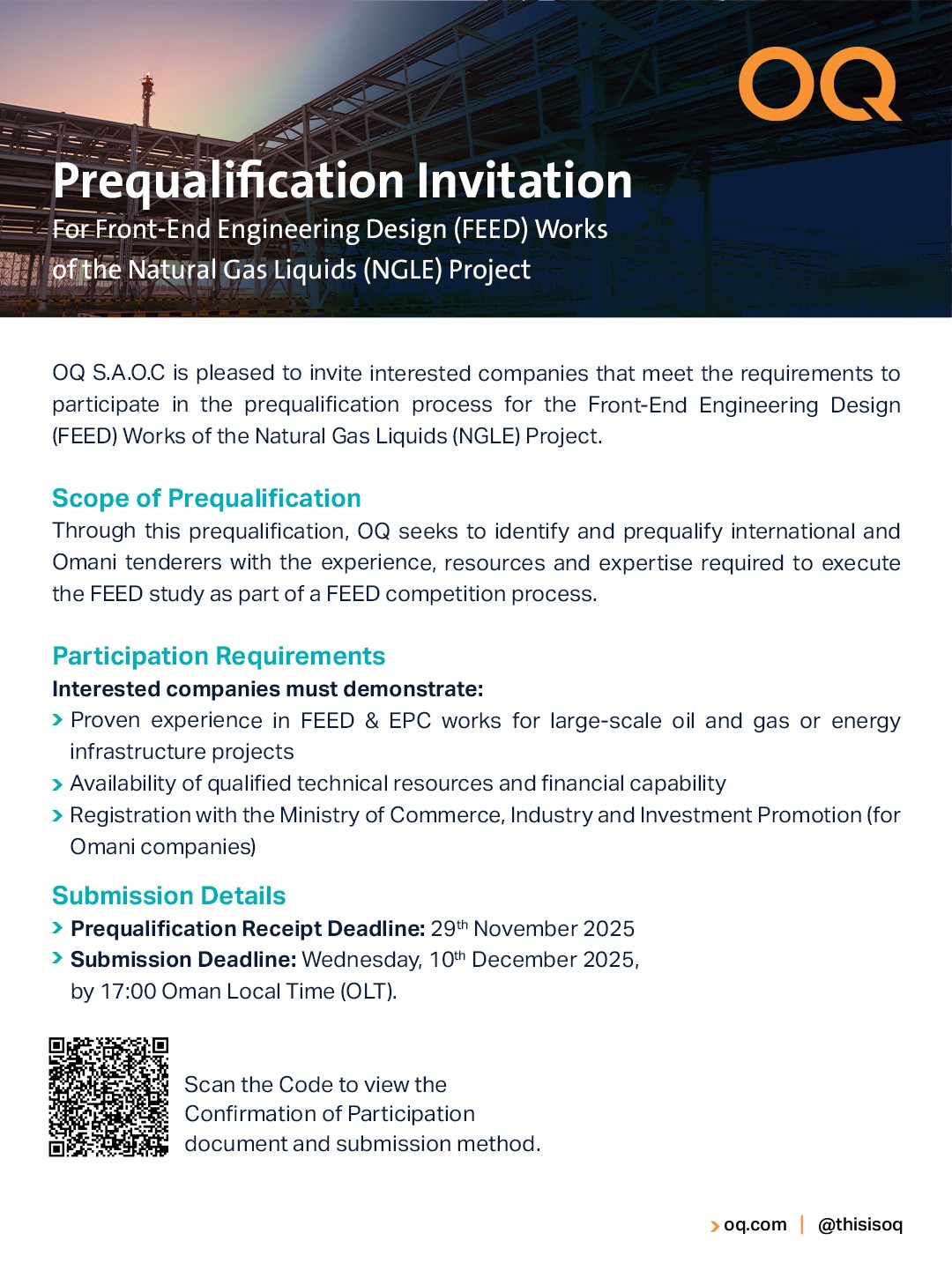 OQ - #OQ invites qualified local and international... | Facebook