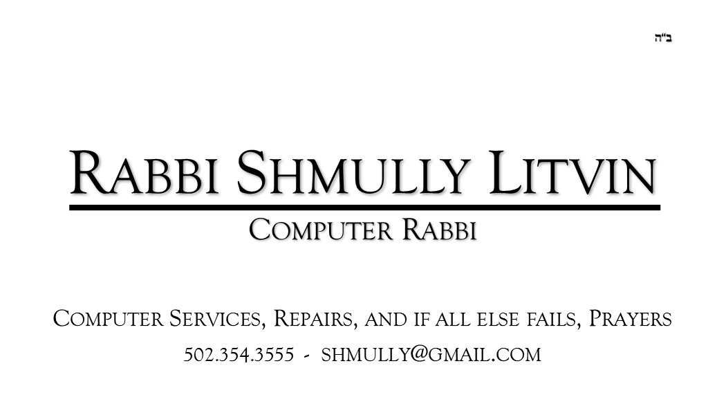 Computer Rabbi | Louisville KY