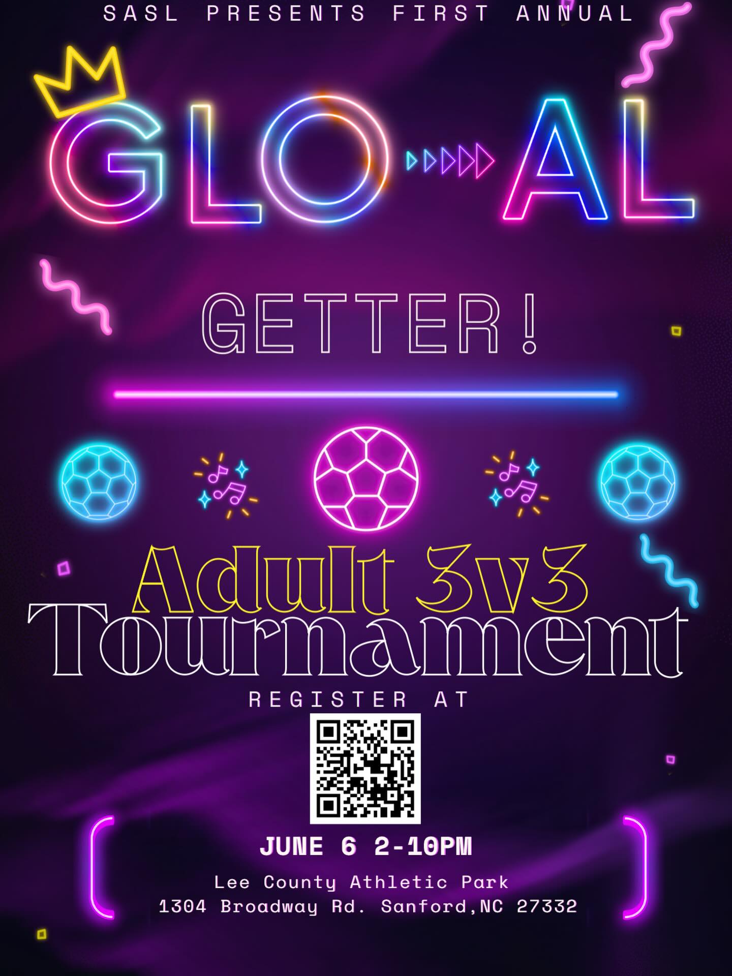 Sanford - Go glow in Sanford Area Soccer League's first annual 3V3