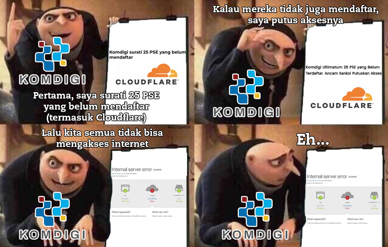 Know - Bro lupa apa yang membuat kemarin beberapa website down. Konteks ...