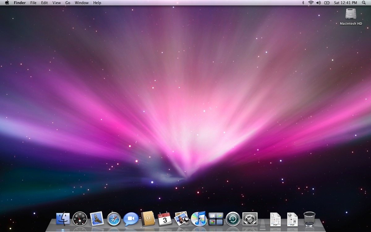 iMacG5 OS Tiger→ Leopardにアップデート済 Mac OS X Leopard's visual refinements