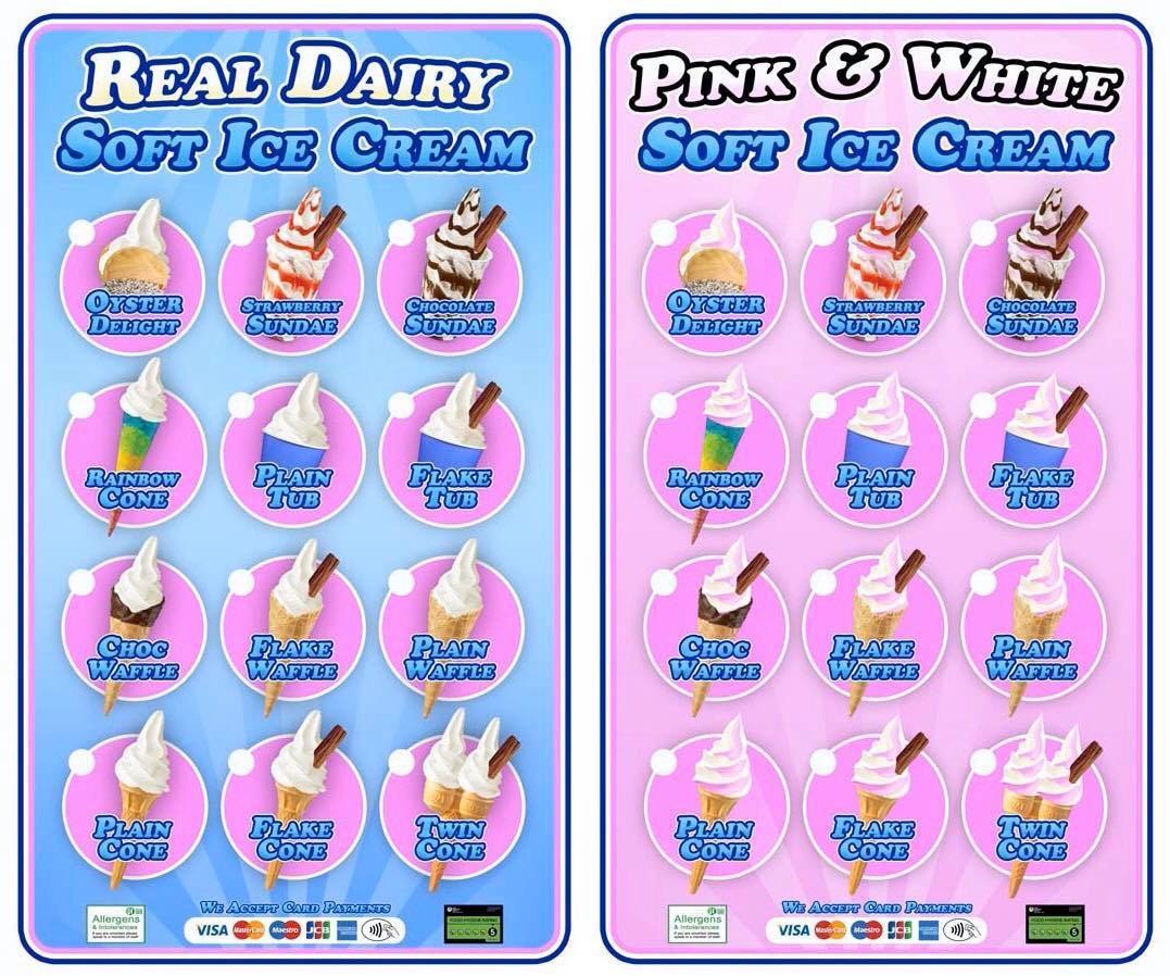 Autocollant Whippy Ice Cream Sold Here - 210x285 Mm | Pour Fenêtre Café, Restaurant Ou Van à Glaces