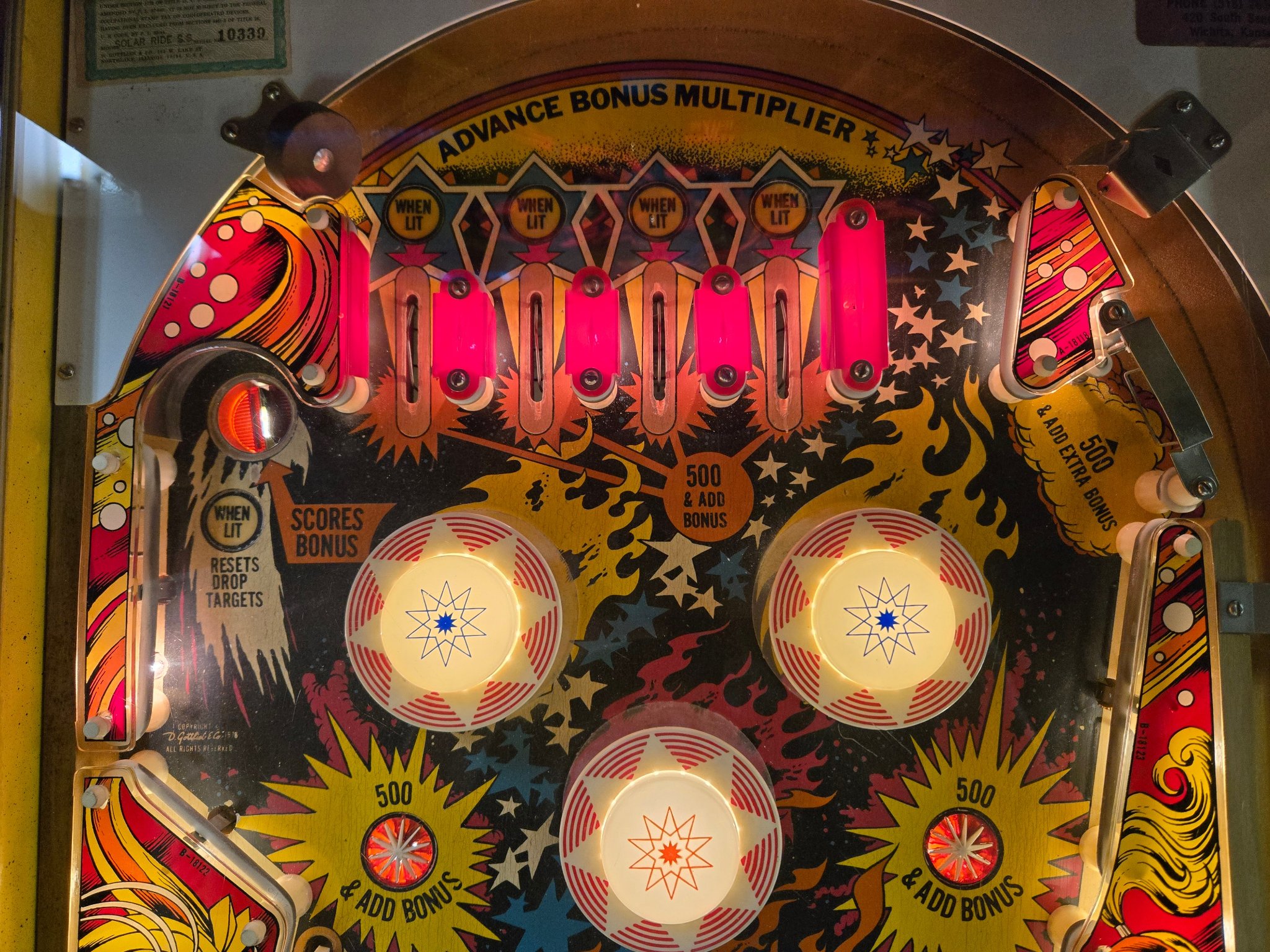 Solar Ride Pinball Machine - Gottlieb 1979 - Games - Wichita, Kansas ...