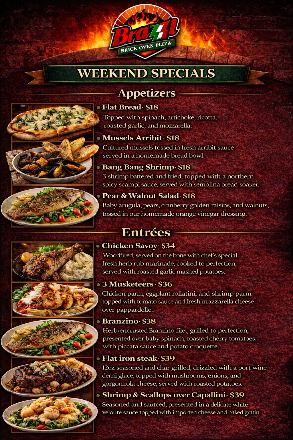 Brazzi Wood Fired Brick Oven Pizzeria | Manahawkin NJ
