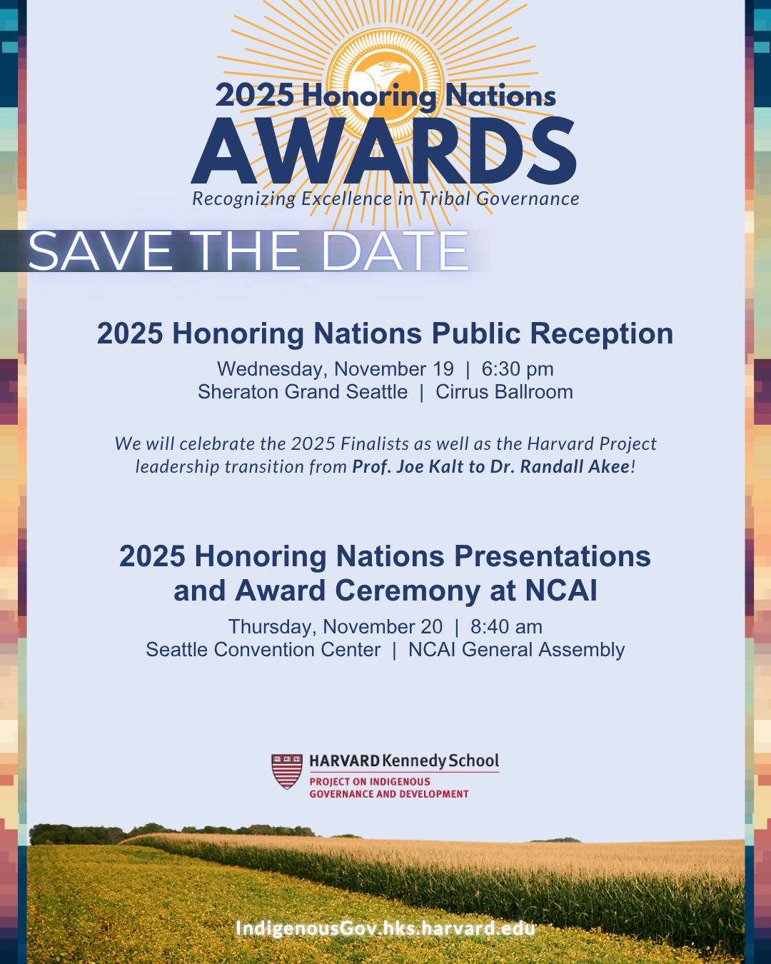 The 2025 Honoring Nations Presentations & Award Ceremony will be held ...