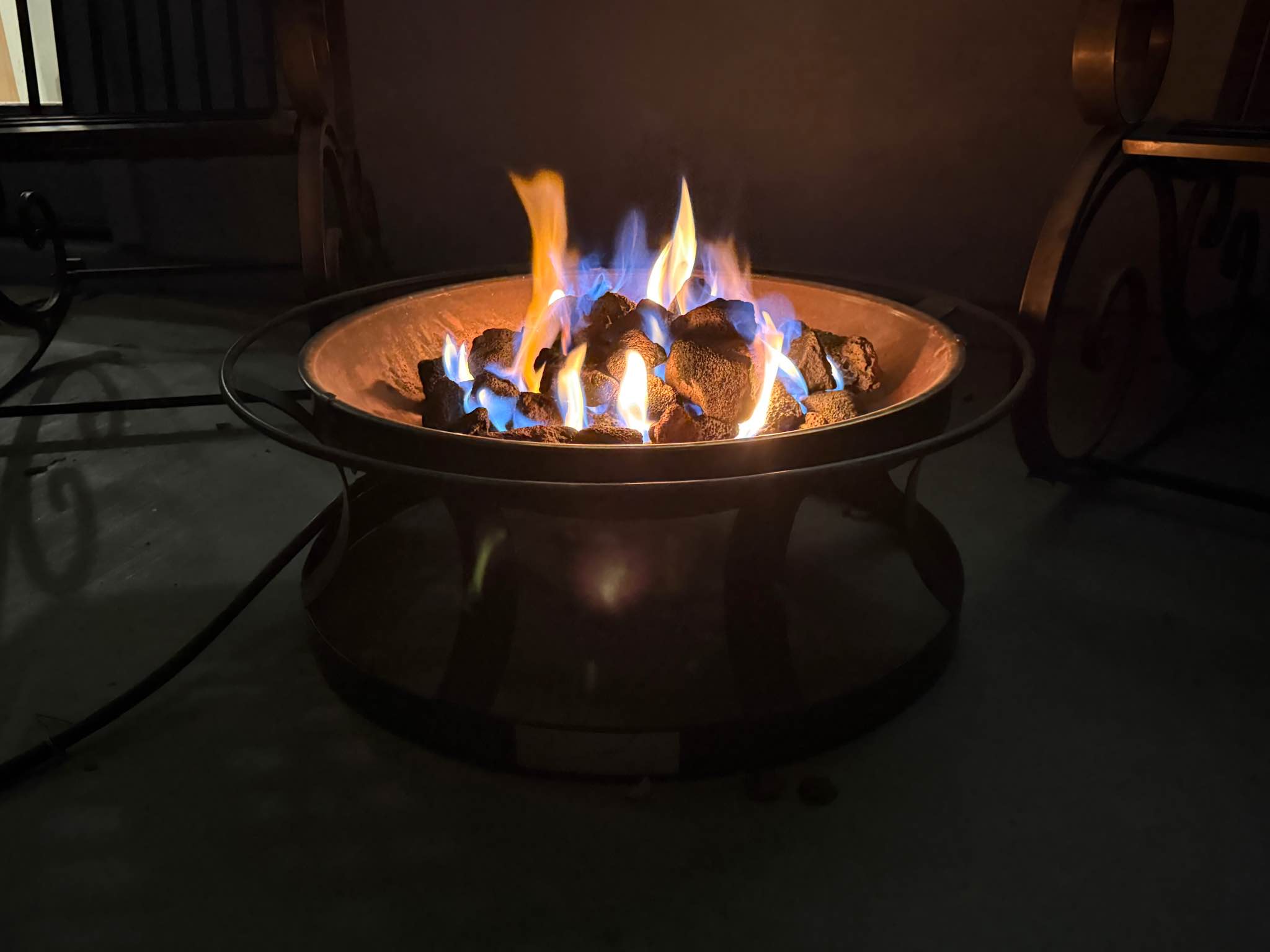 Fire Pit, Camp Chef Del Rio, 24” Copper Bowl, Propane-Fueled - Fire